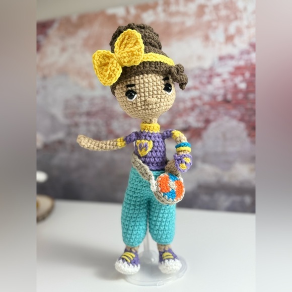 Meekah Doll Handmade Crochet Amigurumi - Picture 1 of 13
